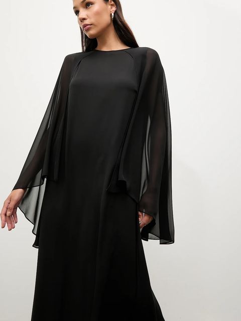 Answear.LAB sukienka kolor czarny maxi prosta