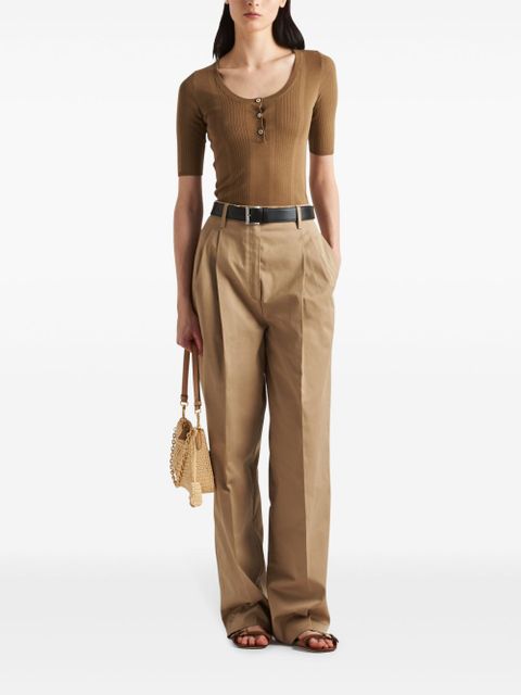 Prada cotton trousers - Neutrals