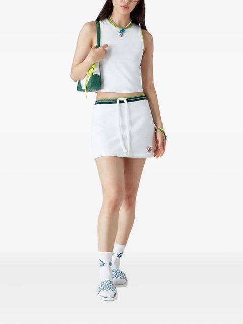 Casablanca contrasting-trim top - White