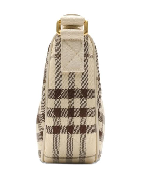Burberry Horseshoe quilted checked cross body bag - Neutrals