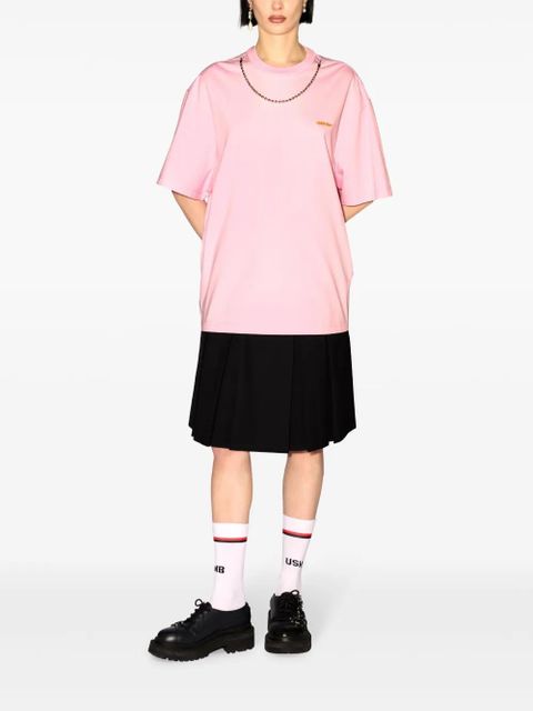 AMBUSH ball chain-detail T-shirt - Pink