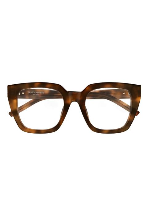 Saint Laurent Eyewear square glasses - Brown - zdjęcie produktu nr 2