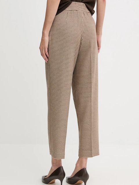 United Colors of Benetton spodnie damskie kolor beżowy proste high waist 44BWDF0AE - zdjęcie produktu nr 2