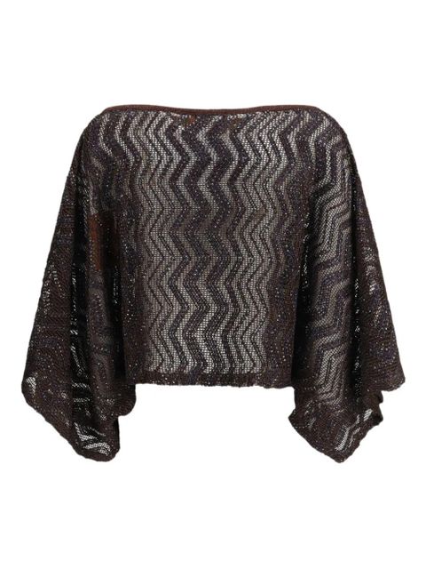 Missoni zigzag-pattern blouse - Brown
