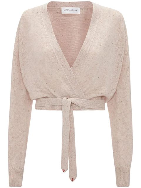 Victoria Beckham wrap-front cashmere cardigan - Neutrals - zdjęcie produktu nr 1