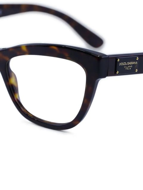 Dolce & Gabbana cat-eye full-rim glasses - Brown