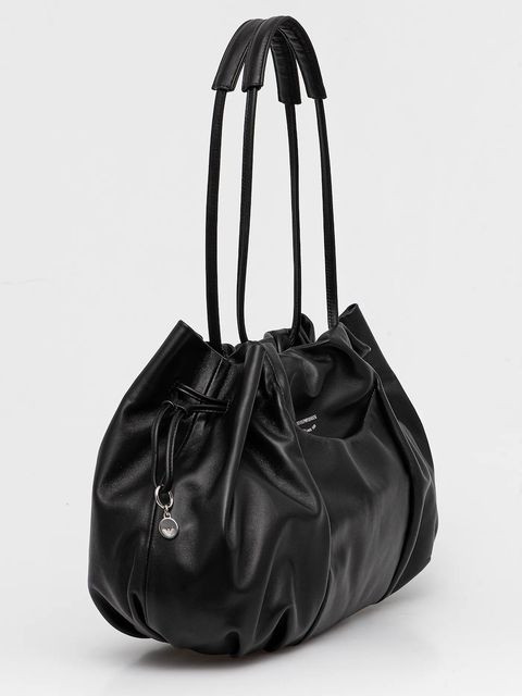 Emporio Armani torebka skórzana kolor czarny EW001496 AF14834