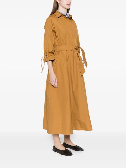 Max Mara Mirto belted ruffled dress - Neutrals