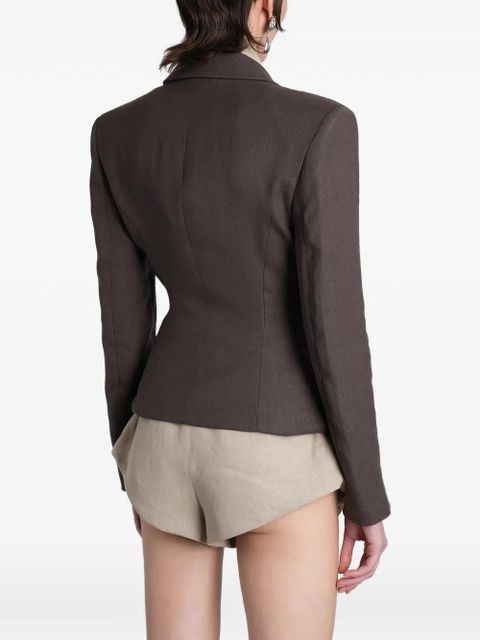 Magda Butrym double-breasted notched-lapel jacket - Brown