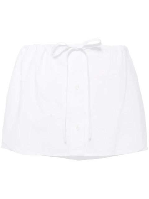 Alexander Wang crystal-embellished cotton skort - White - zdjęcie produktu nr 1