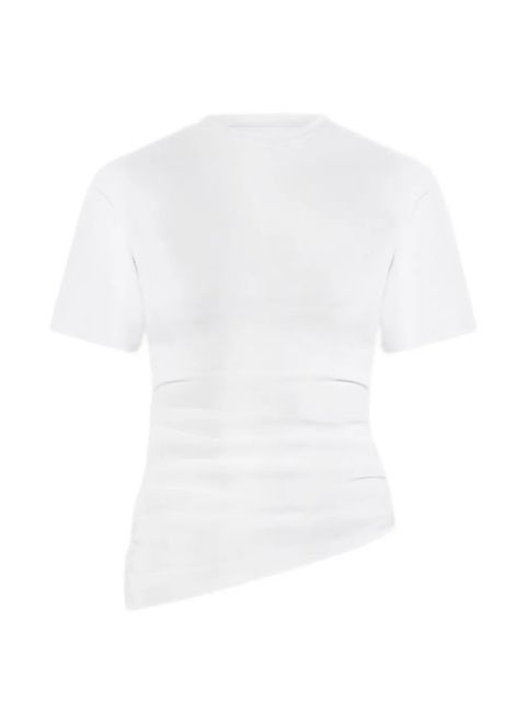 Manière De Voir Pauline ruched asymmetric T-shirt - White - zdjęcie produktu nr 1