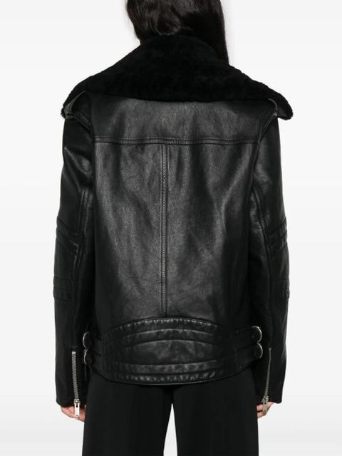 Saint Laurent leather biker jacket - Black