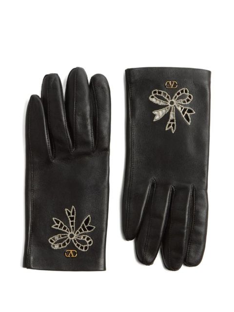 Valentino Garavani Vlogo Signature gloves - Black - zdjęcie produktu nr 1