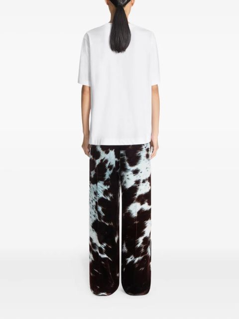 DRIES VAN NOTEN button-embellishment cotton T-shirt - White