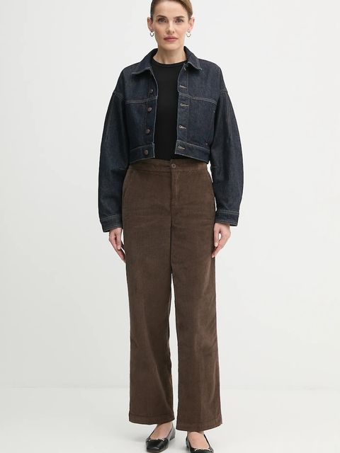 Calvin Klein Jeans kurtka jeansowa kolor granatowy przejściowa oversize LV047D700G