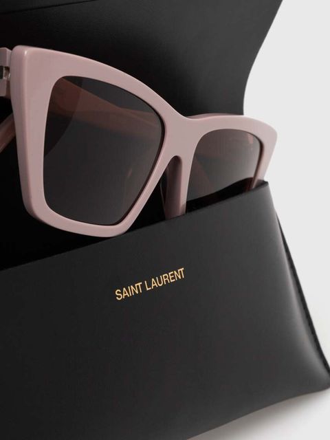Saint Laurent okulary przeciwsłoneczne MICA damskie kolor różowy