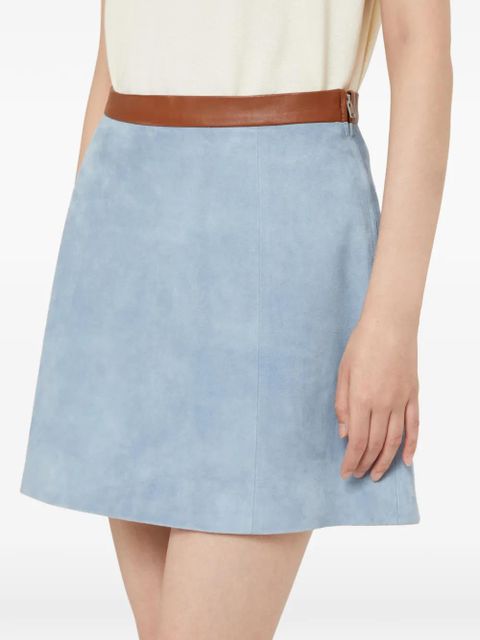Marni nappa-waistband suede midi skirt - Blue - zdjęcie produktu nr 2