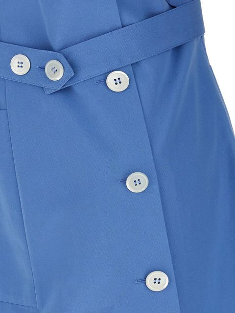 Miu Miu strapless belted midi dress - Blue