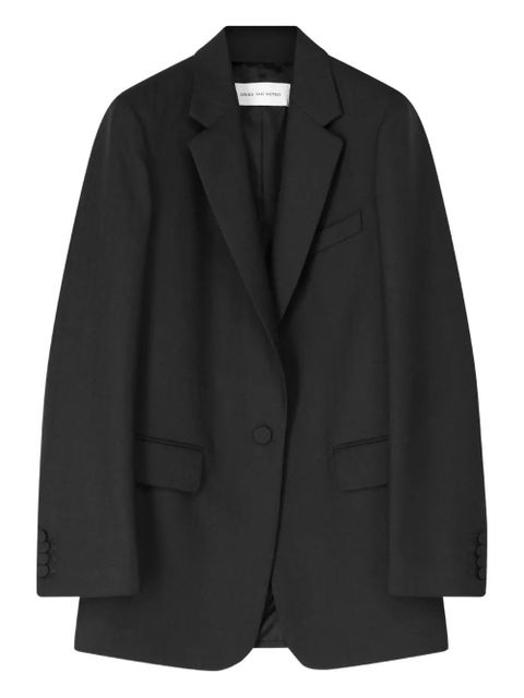 DRIES VAN NOTEN loose-fit herringbone wool blazer - Blue - zdjęcie produktu nr 1