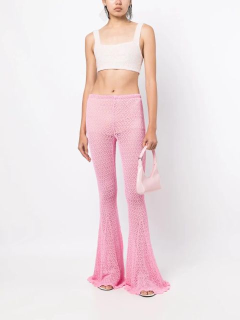 Blumarine knitted flared trousers - Pink - zdjęcie produktu nr 2