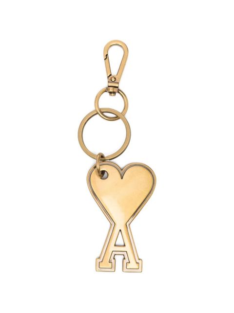 AMI Paris heart letter keyring - Gold - zdjęcie produktu nr 1