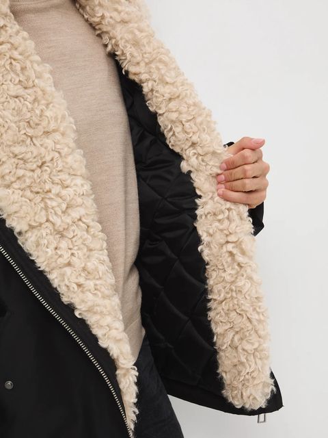 Medicine kurtka biker kolor czarny zimowa oversize