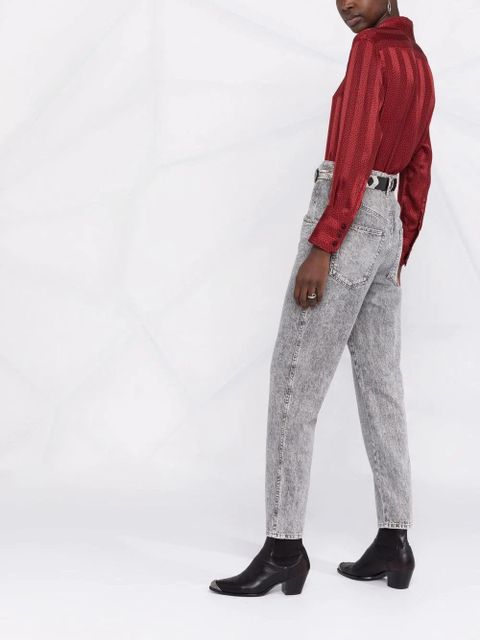 Isabel Marant high-rise acid-wash jeans - Grey