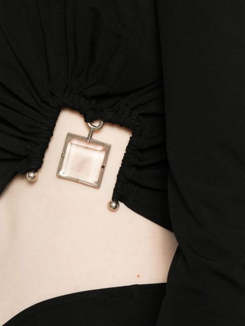 Christopher Esber bezel-quartz long-sleeve top - Black