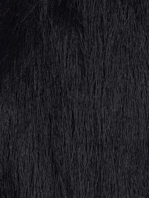 TWINSET fringed crew-neck jacket - Black