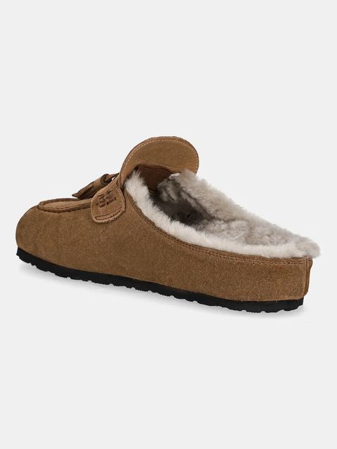 Answear.LAB klapki zamszowe damskie kolor brązowy - zdjęcie produktu nr 2