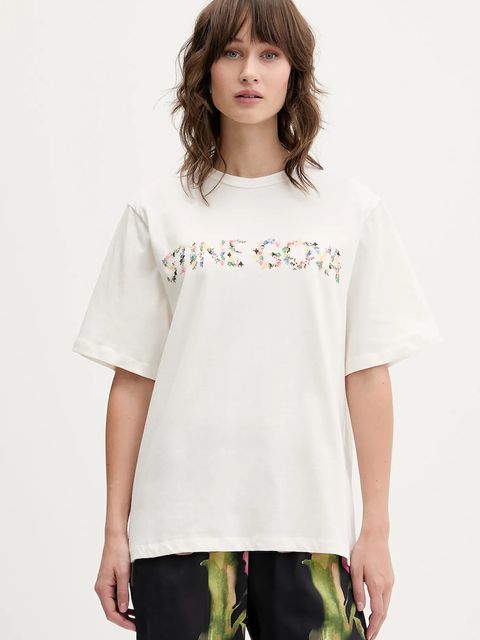 Stine Goya t-shirt bawełniany damski kolor beżowy SG-AW25-T009-2243 - zdjęcie produktu nr 1