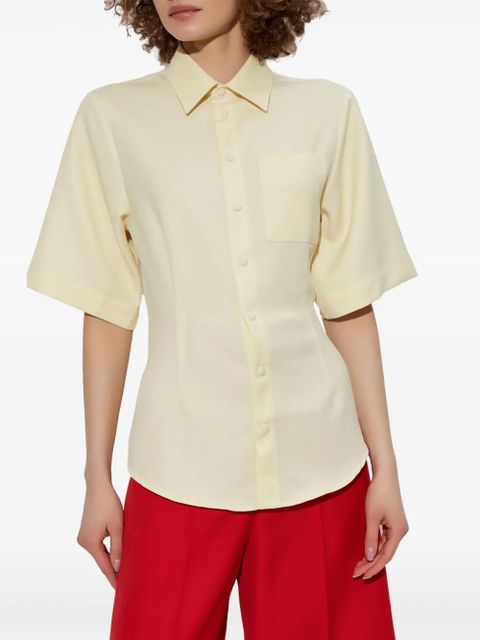 AMI Paris virgin wool shirt - Yellow - zdjęcie produktu nr 2