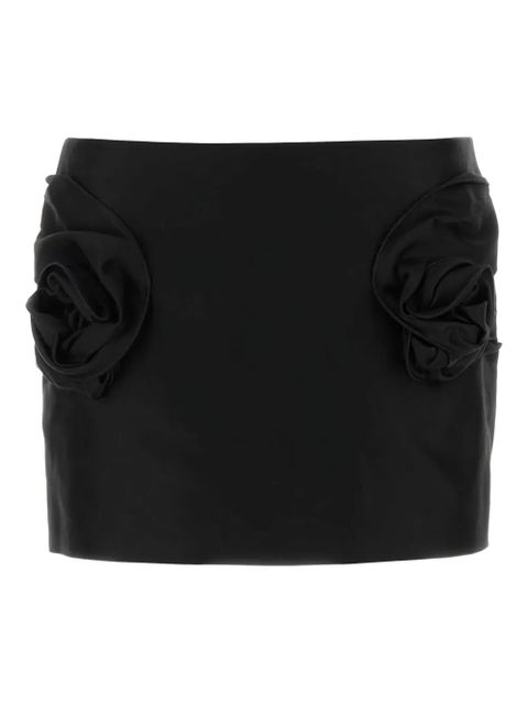 Magda Butrym rose-detail mini skirt - Black - zdjęcie produktu nr 2