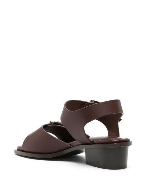 LEMAIRE 35mm buckled leather sandals - Brown