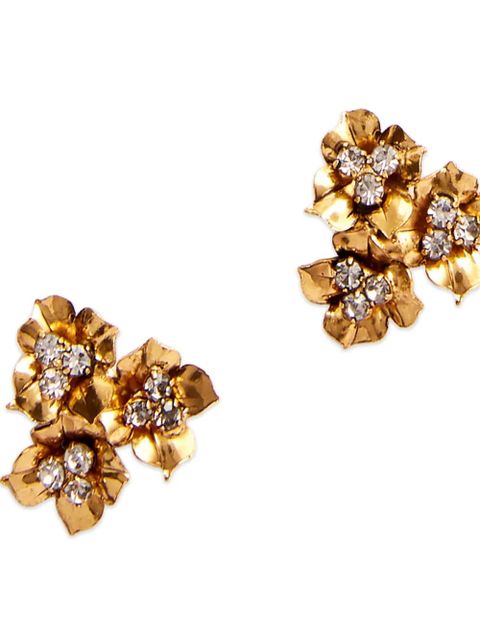 Jennifer Behr Maye floral-motif stud earrings - Gold