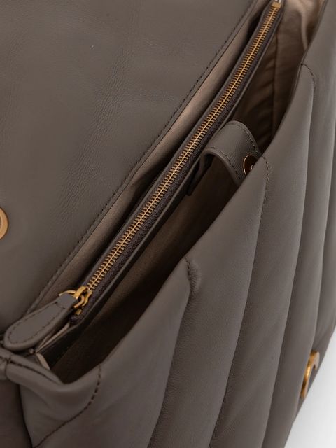 Pinko torebka skórzana kolor szary 100037 A0F2