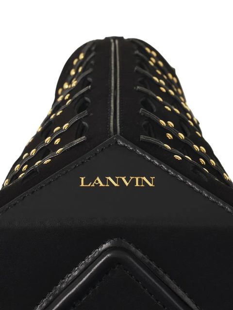 Lanvin cut-out studded bucket bag - Black