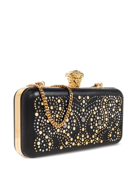 Versace embellishment chain clutch bag - Black