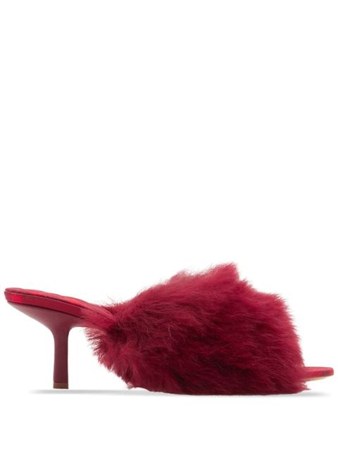 Burberry Jackie 65mm shearling sandals - Red - zdjęcie produktu nr 1