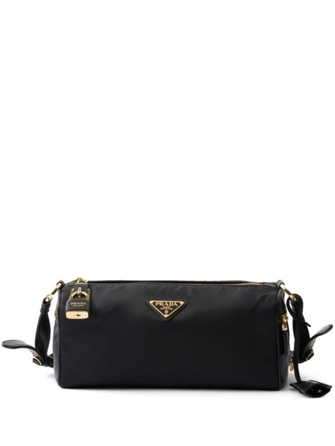 Prada medium leather-trim shoulder bag - Black - zdjęcie produktu nr 1