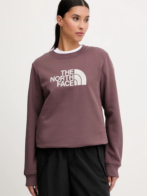The North Face bluza Drew Peak damska kolor bordowy gładka NF0A89EFFAI1 - zdjęcie produktu nr 1