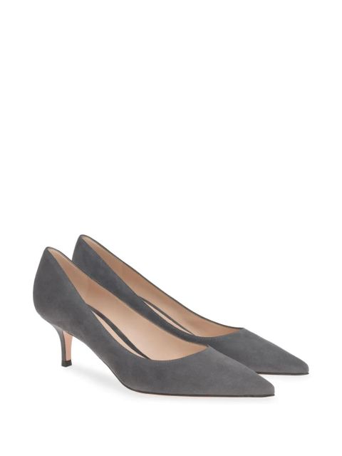 Gianvito Rossi 55mm leather pumps - Grey - zdjęcie produktu nr 2