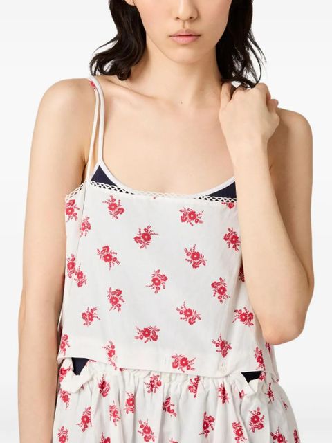 Miu Miu cotton-poplin dress - White