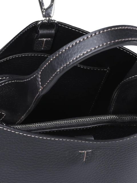 Tod's logo-charm leather tote bag - Black - zdjęcie produktu nr 2