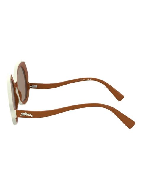Longchamp round-frame sunglasses - Brown