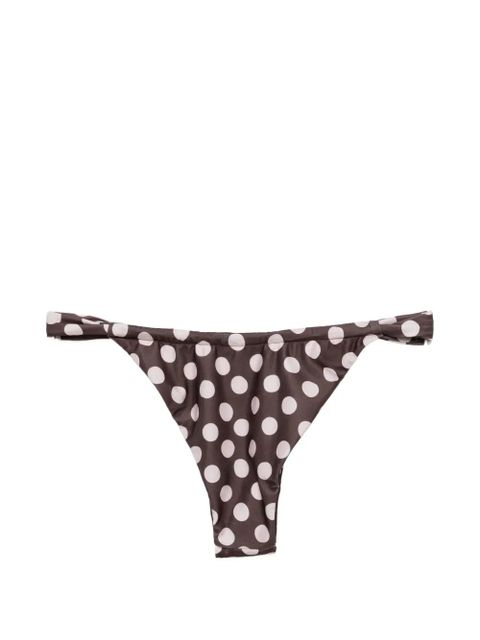 Faithfull the Brand Andez polka-dot bikini bottoms - Brown - zdjęcie produktu nr 2