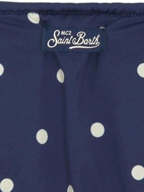 MC2 Saint Barth polka-dot tie-side bikini bottom - Blue