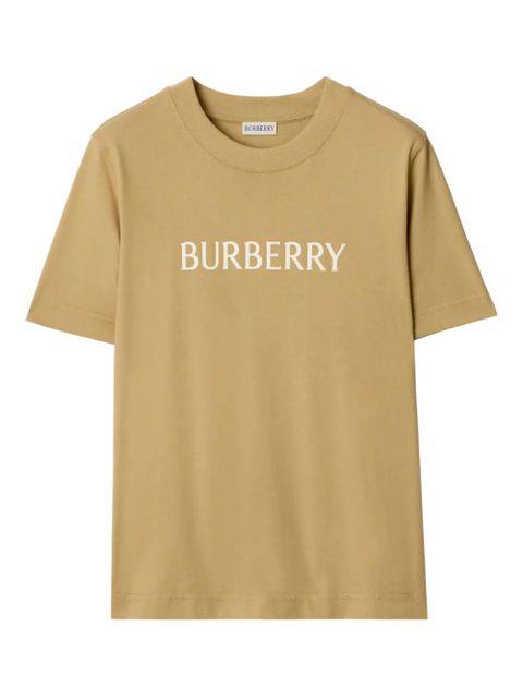 Burberry logo cotton T-shirt - Neutrals - zdjęcie produktu nr 1