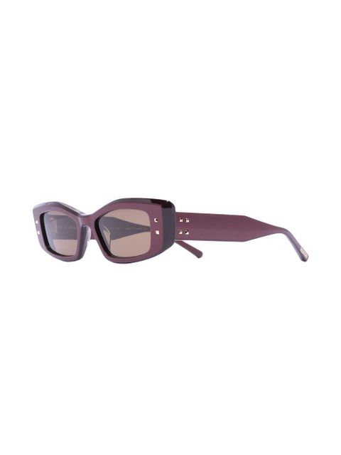 VALENTINO GARAVANI EYEWEAR rectangular-frame sunglasses - Red