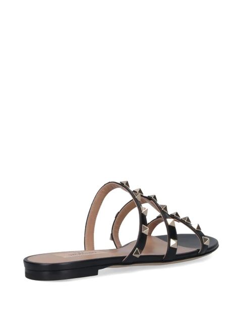 Valentino Garavani Rockstud three-strap sandals - Black